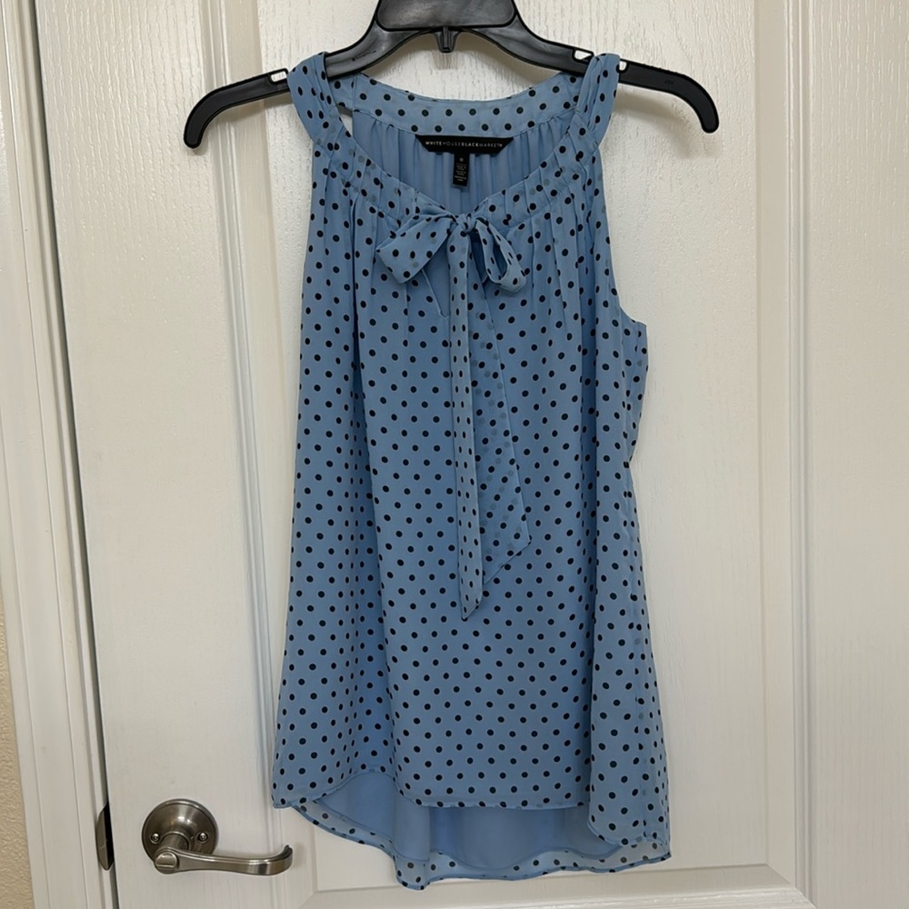 Like New WHBM Sleeveless Top with Tie